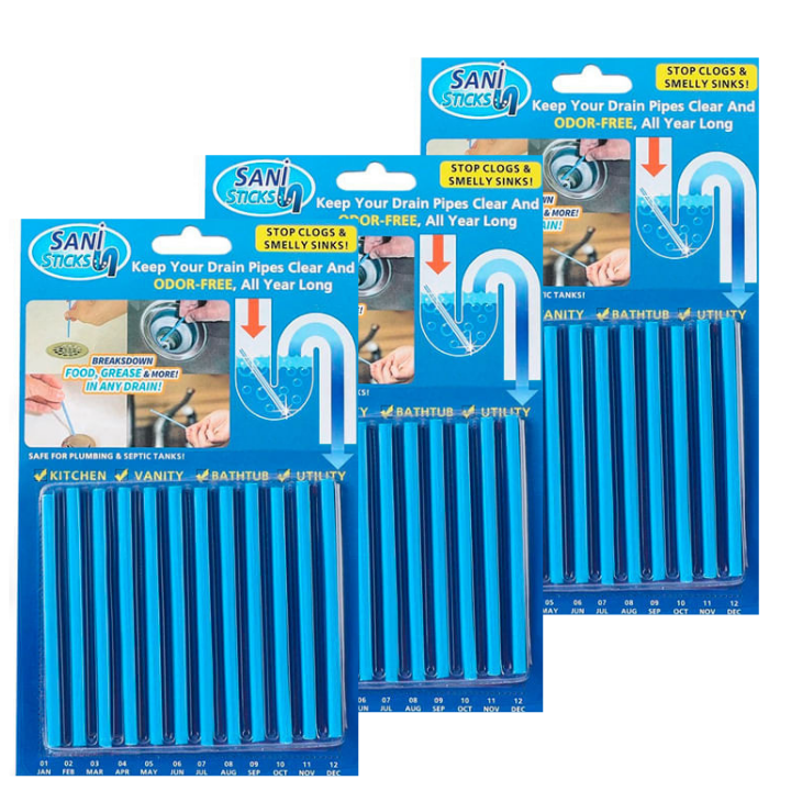 SANI STICKS (DRAIN CLEANER AND DEODORIZER, SCENTED)【🇮🇳COD + Local Stock !!!】