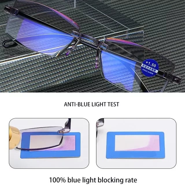 2023 NEW Rimless Reading Glasses Anti Blue Ray Lightweight Presbyopic Glasses 【HOT SALE-48%OFF🔥🔥🔥🔥🔥】