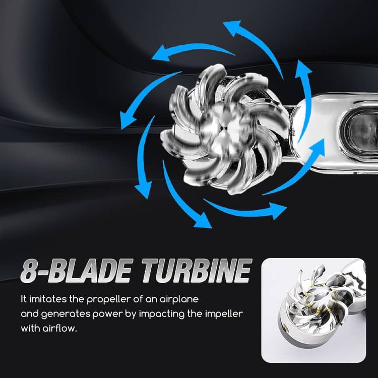 Wind Powered 8 LED Car Light【COD + Local Stock !】