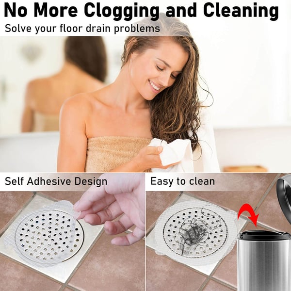 60 PCS Disposable Shower Drain Hair Catcher