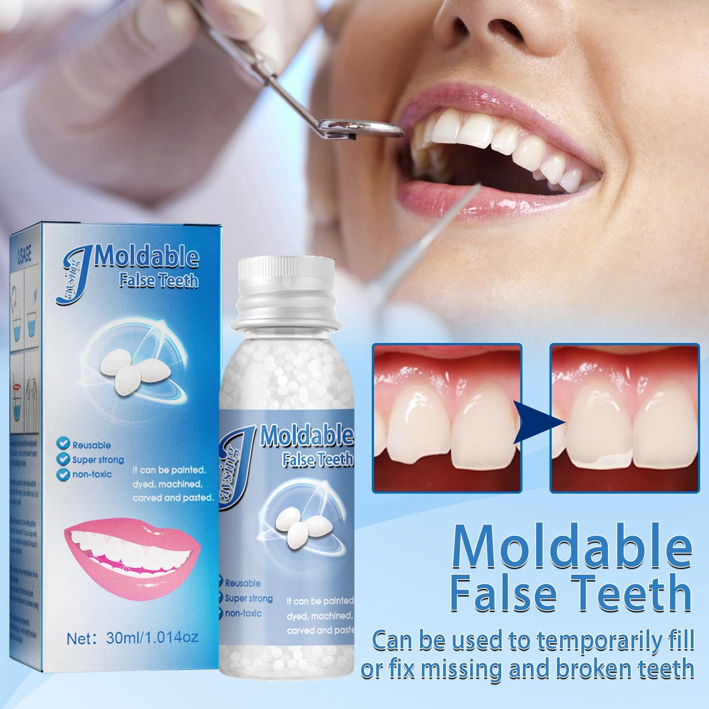 Latest👨‍⚕Tooth Repair Granules😁 (💥48% OFF) - 🔥HOT SALE🔥🎉 【🇮🇳COD + Local Stock ！！!】【Invalid refund】