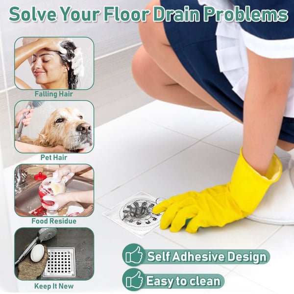 60 PCS Disposable Shower Drain Hair Catcher