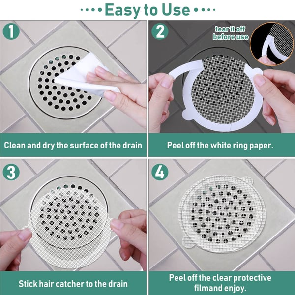 60 PCS Disposable Shower Drain Hair Catcher