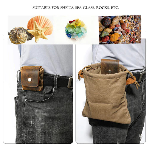 Leather and canvas bushcraft bag【🇮🇳COD + Local Stock ！！!】